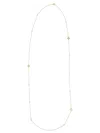 Tory Burch Long Kira Pearl Necklace With Floral Motifs In Multi