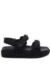 Tory Burch Sporty Kira Flat Sandals Platform In Black
