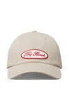Tory Burch Logo-patch Baseball Cap In Burgundy