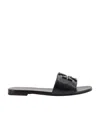 Tory Burch Logo-patch Detail Mules In Black