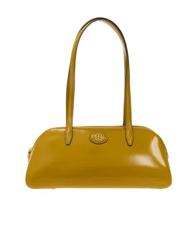 Tory Burch Logo-patch Detail Shoulder Bag In Brown