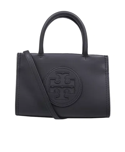 Tory Burch Logo-patch Detail Tote Bag In Black