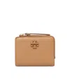 Tory Burch Mcgraw Bi-fold Wallet In Nude
