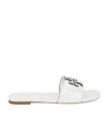 Tory Burch Slides In Nappa Leather With Monogram In White