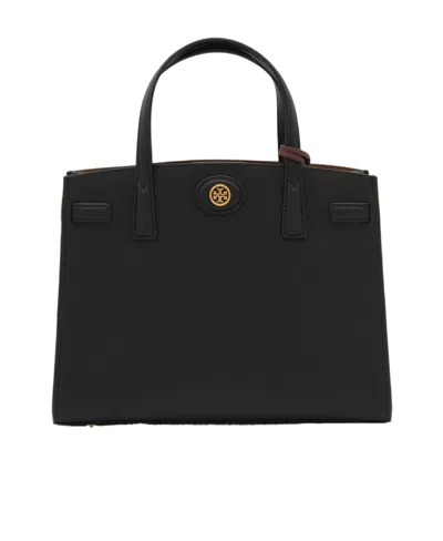 Tory Burch Logo-patch Tote Bag In Black