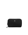 Tory Burch Logo-patch Zipped Make Up Bag In Black