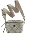 Tory Burch Logo Pattern Belt Bag In Gray