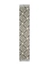 Tory Burch Logo-pattern Fringed Scarf In White