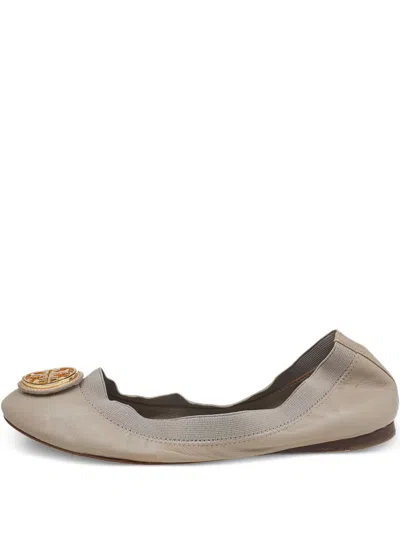 Pre-owned Tory Burch Logo-plaque Ballet Flats