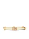 Tory Burch Logo-plaque Bracelet In Yellow
