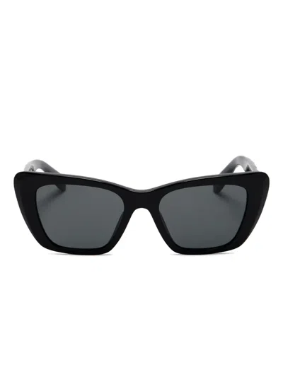 Tory Burch Logo-plaque Cat-eye Sunglasses In Black