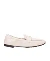 Tory Burch Logo-plaque Leather Ballerina Shoes In White
