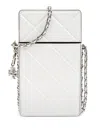 Tory Burch Fleming Leather Smartphone Case In 白色