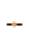 Tory Burch Logo-plaque Ring In Yellow