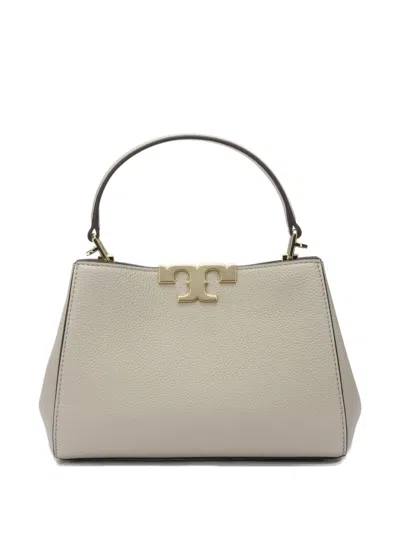 Tory Burch Medium Eleanor Soft Satchel Leather Shoulder Bag In White