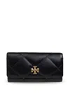Tory Burch Logo-plaque Wallet In Black