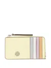 Tory Burch Logo-plaque Wallet In Yellow
