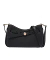 Tory Burch Romy Zip Top Leather Crossbody Bag In Black