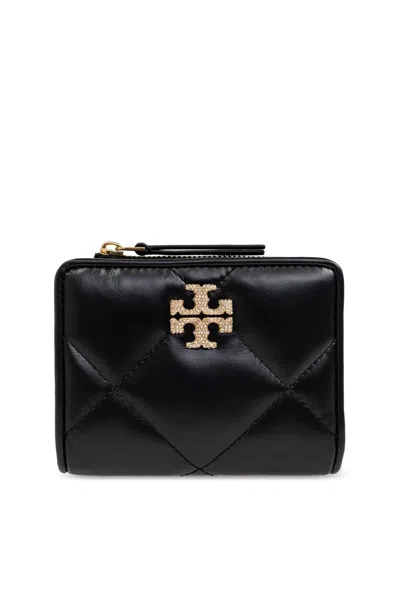 Tory Burch Zipper Wallet In Black