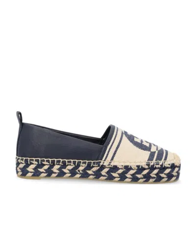 Tory Burch Logo-print Detail Espadrilles In Black