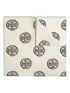 Tory Burch Logo-print Silk Scarf In Neutral