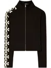 Tory Burch Logo-print Zip-front Track Jacket In Black