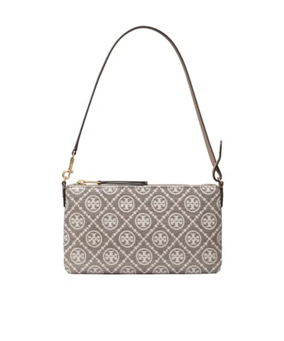 Tory Burch Logo Printed Pochette In Purple