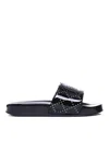 Tory Burch Double T Pool Slides In Negro