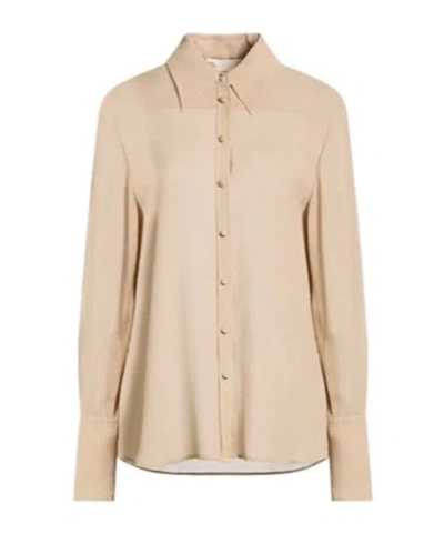 Tory Burch Logo Shirt In Brown