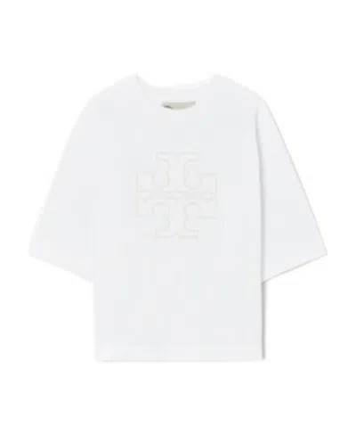 Tory Burch Logo Short-sleeved T-shirt In White