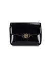 Tory Burch Robinson Convertible Patent Shoulder Bag In Black