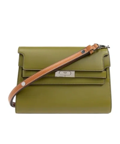 Tory Burch Lee Radziwill Shoulder Bag In Green