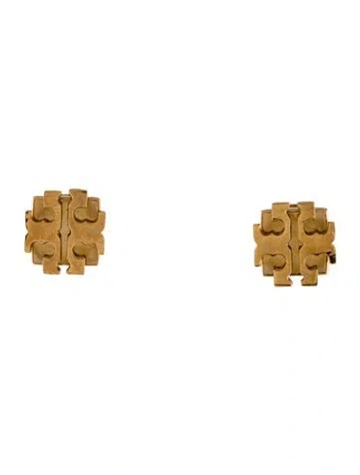Pre-owned Tory Burch Logo Stud Earrings In Multi