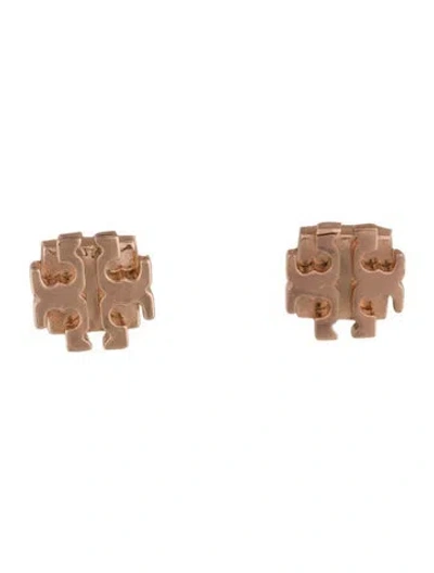 Pre-owned Tory Burch Logo Stud Earrings In Multi