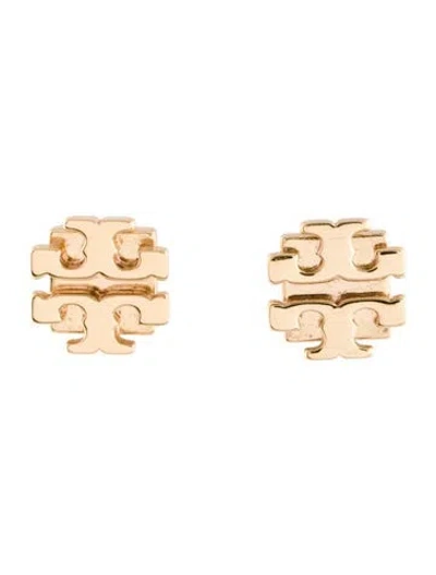 Pre-owned Tory Burch Logo Stud Earrings In Multicolor