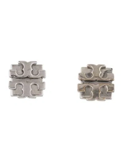 Pre-owned Tory Burch Logo Tt Stud Earrings In Multi