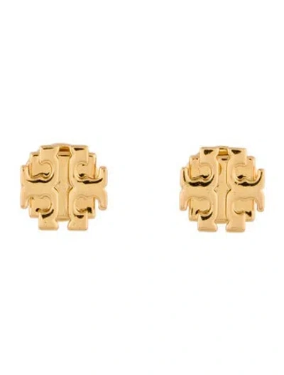Pre-owned Tory Burch Logo Tt Stud Earrings In Multi