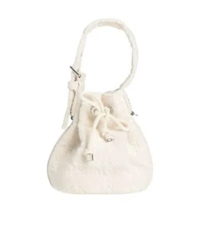 Tory Burch Logo-print Handbags In White