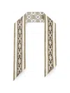 Tory Burch Logo-print Silk Scarf In Multi