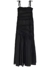 Tory Burch Cotton Smocked Midi Dress