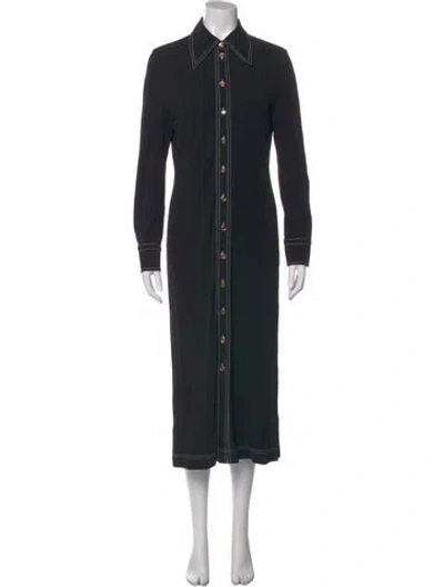 Pre-owned Tory Burch Long Dress In Black