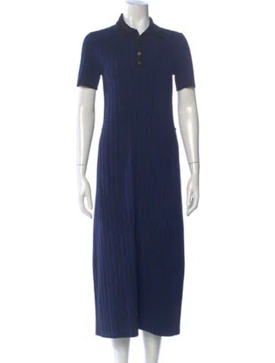Pre-owned Tory Burch Long Dress In Blue