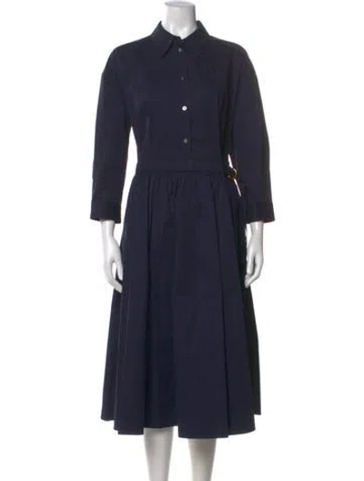 Pre-owned Tory Burch Long Dress In Blue