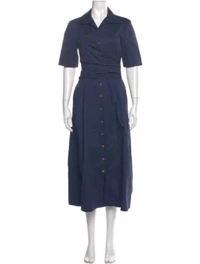 Pre-owned Tory Burch Long Dress In Blue
