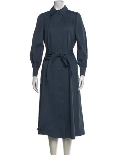 Pre-owned Tory Burch Long Dress In Blue