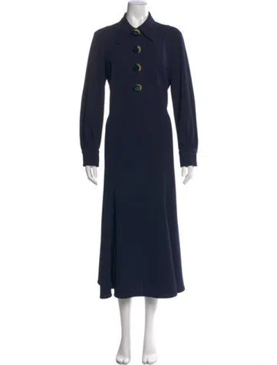 Pre-owned Tory Burch Long Dress In Blue