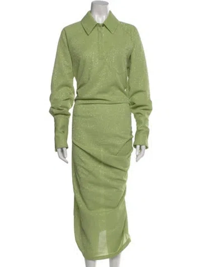 Pre-owned Tory Burch Long Dress In Green