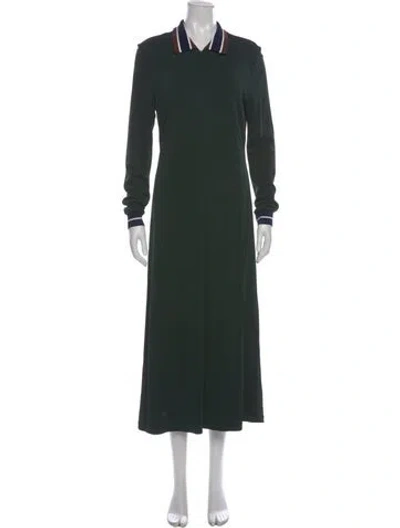 Pre-owned Tory Burch Long Dress In Green