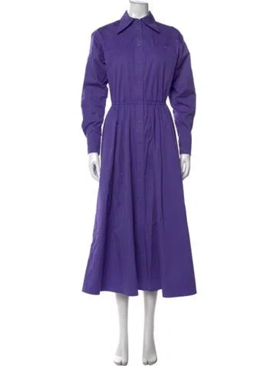 Pre-owned Tory Burch Long Dress In Purple