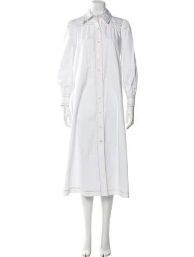 Pre-owned Tory Burch Long Dress In White